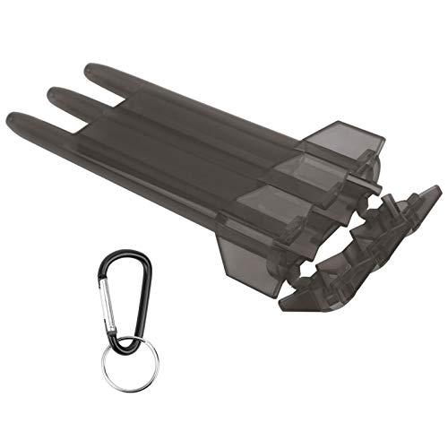 Keenso Dart Case, tragbare Aluminium Dart Tragetasche Robuste 3 Dart Aufbewahrungs- / Reisetasche für alle Arten von Darts mit Hängeschnalle(schwarz) von Keenso