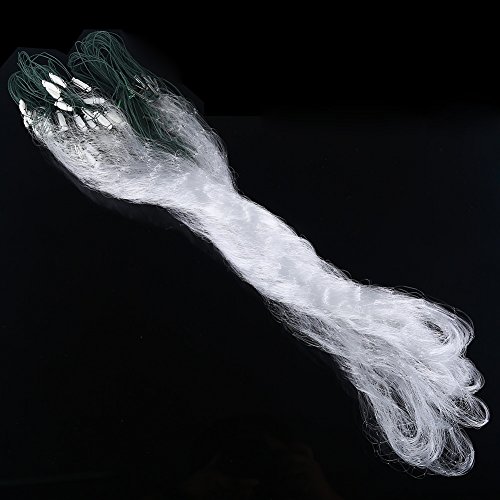 Keenso Fischernetz, 1 x 20 m 3-Finger-Nylon-Fischernetz mit schwimmender Fischfalle, Monofilament-Fischernetz im Freien(3 Finger) Fischernetz von Keenso