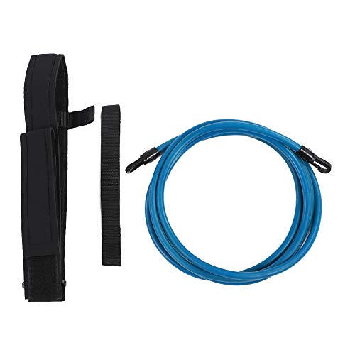 Keenso Hüftgurt & Haltegurt, Schwimmgürtel Schwimmtraining Gürtel 9mm / 10mm Schwimmen Widerstandgürtel Einstellbare Schwimmtrainer Gürtel für Schwimmlerner(10mm*3m-Blau) von Keenso
