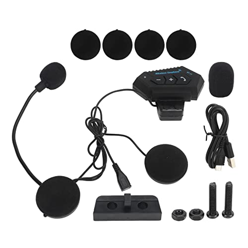 Keenso Motorrad-Bluetooth-Headset mit Mikrofon, Wasserdichter Bluetooth 5.0-Sportkopfhörer für Helm von Keenso