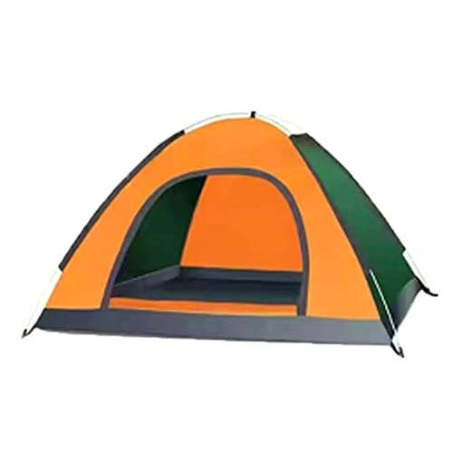 Keenso Outdoor 2-3 Personen Camping-Picknickzelt, Schnell zu öffnendes, Regenfestes, Automatisches Zelt mit Schiebedach Zum Wandern, Camping, Schlafen (Dunkelgrün und Orange) von Keenso