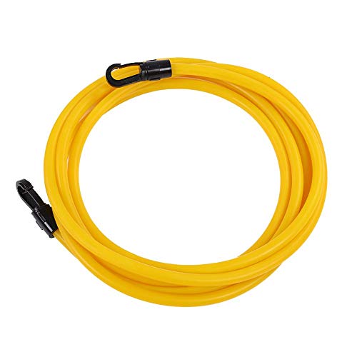 Keenso Schwimmgürtel, Latexschlauch + Nylonbeständiger Schwimmgurt Flexibles elastisches Schwimmtrainingsband(6mm*9mm*3m-Gelb) von Keenso