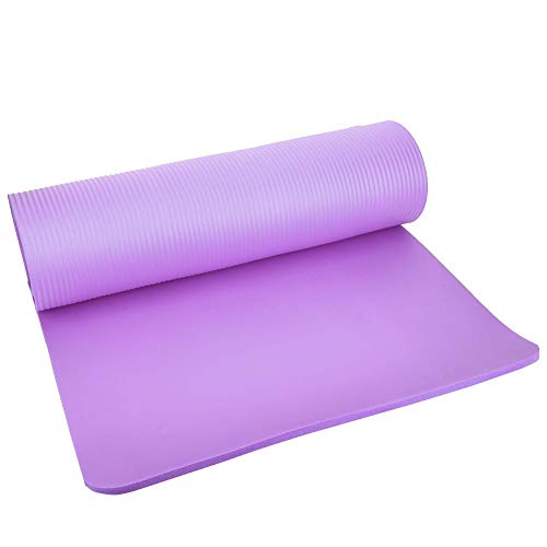 Keenso Yoga-Matte, verlängern NBR Yoga-Pad Verbreiterte rutschfeste Matte Multifunktions-Fitness-Übungskissen 183 x 61 x 1 cm(Lila) Yoga Yoga-Zubehör von Keenso