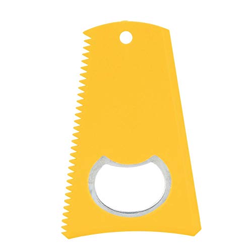 Keenso tragbarer Surfbrett-Wachs-Kammentferner, hochwertiges Surfbrett-Reinigungswerkzeug mit Schlüsselbundloch(Gelb) von Keenso