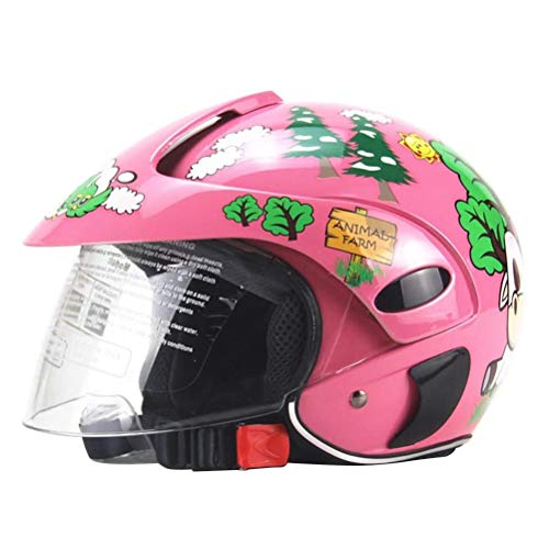 Kinder-Fahrradhelm, Kinder-Motorradhelm, Sicherheitsschutzhelm für Kinder Im Alter von 2–8 Jahren (Rosa) von Keenso