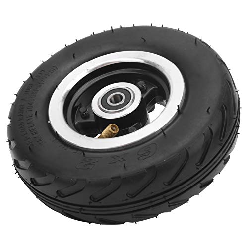 Pneumatisches Rad, 160 mm Stoßdämpfungsgummi Aufblasbarer Luftreifen Robust abriebfest Pneumatische Reifenluft für Elektroroller sportinggoods von Keenso