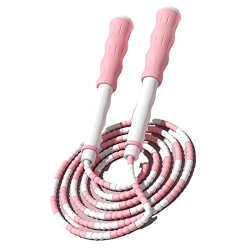 Segmentiertes Springseil, Verstellbares, Entwirrtes, Perlenbesetztes, Flexibles Springseil aus PP-Kunststoff für Kinder (Rosa) Springseile von Keenso