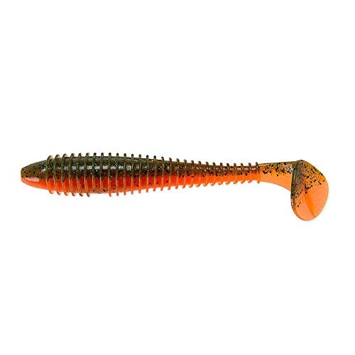 Keitech Fat Swing Impact Größe 3,8" (9,7 cm), Farbe CT15 - Motoroil/Orange von Keitech