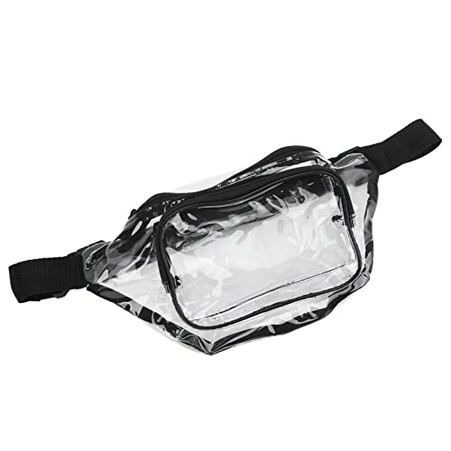 Durchsichtige Hüfttasche, 1 Stück, PVC, Wasserbeständigkeit, Haltbarkeit, durchsichtige Gürteltasche, Mehrzweck-durchsichtige Gürteltasche für Reisen (Schwarz) von Kelepu