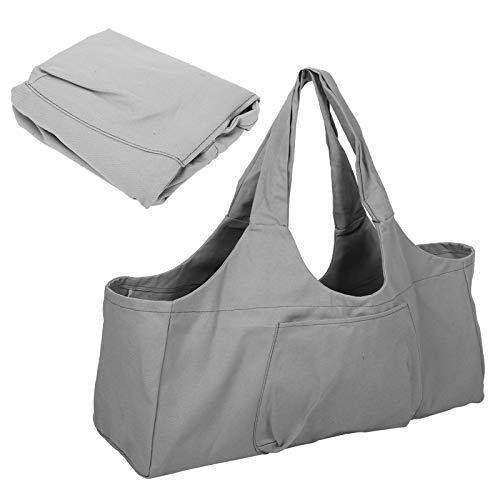 Kelepu Yoga-Tasche, 1 Stück, Segeltuch, große Kapazität, übergroßes Yoga-Paket mit Kleiner Tasche, langlebiges Gepäck, Aufbewahrung von Fitness-Kleidung, eine Umhängetasche zum (Grau) von Kelepu