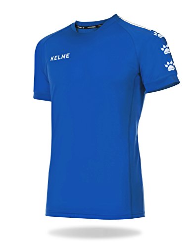 Kelme Luchs Shirt Fußball, Kinder XS Weiß/Blau (Royal) von Kelme