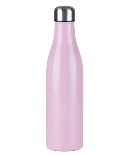 Kelomat, 1974-253, Trinkflasche, SONSTIGES, Pastell-rosa, Edelstahl, 0.5 Liter, Länge 6 cm, Breite 6 cm, Höhe 25 cm, Gewicht 0.355 kg, auslaufsicher, Thermosflasche, Wasserflasche, Outdoor von Kelomat