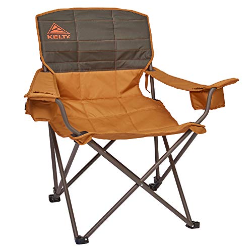 Kelty Beluga Deluxe Lounge Chair – Klappbarer Outdoor-Campingstuhl mit isolierten Becherhaltern, individuelle Neigung, Stahlrahmen, gepolsterte Rollaufbewahrungstasche, 2024 von Kelty