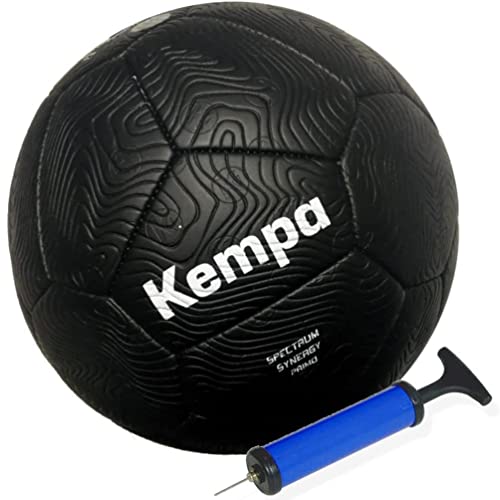 Kempa Handball Spectrum Synergy Primo schwarz - Super Griffig wahlweise mit Ballpumpe (2 (ohne Ballpumpe)) von Kempa