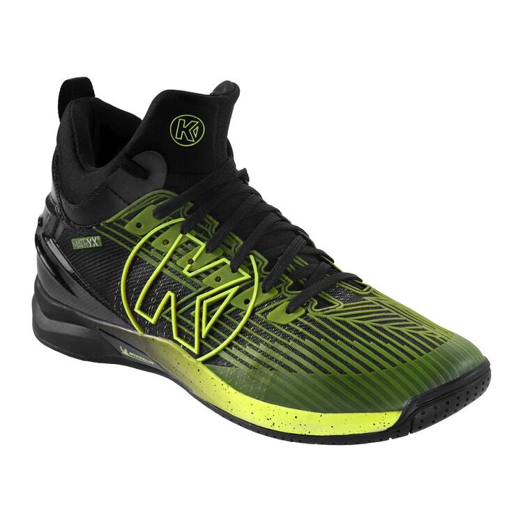 Kempa Attack Mid Handballschuhe 200867003 schwarz/fluo gelb - Gr. 7,5 von Kempa