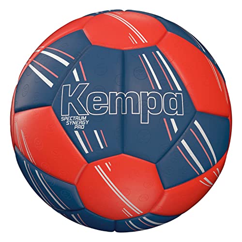 Kempa Spectrum Synergy PRO Handball Trainings und Spielball mit einzigartiger 30-Panel-Konstruktion - für Jede Altersklasse geeignet - Ice grau/Fluo rot, 2 von Kempa