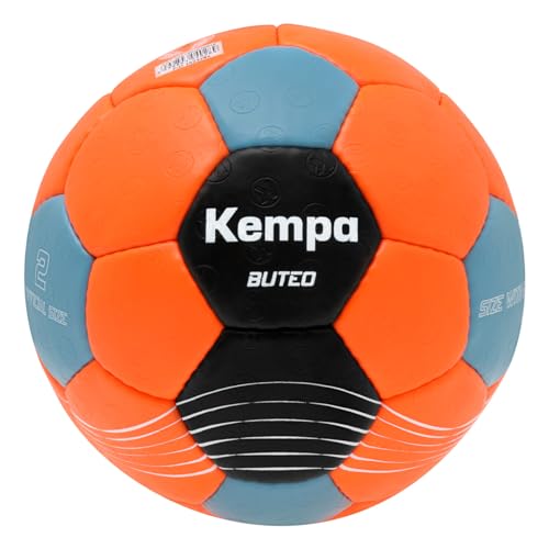 Kempa Erwachsene Buteo Handballball, orange/bleu, 2 von Kempa