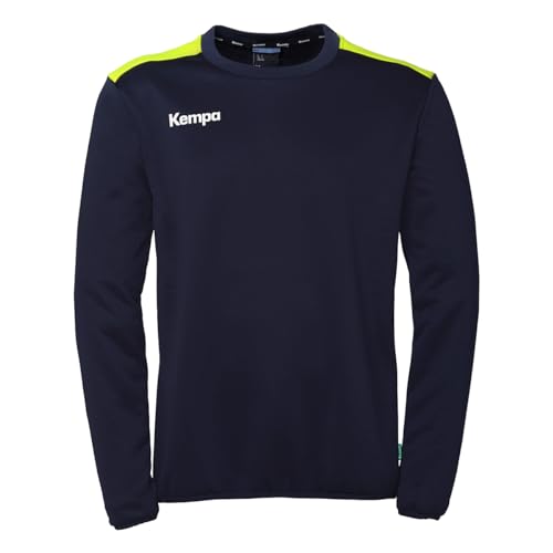 Kempa Unisex Emotion 27 Training Top Sweatshirt, Marine/Fluo Gelb, 3XL EU von Kempa