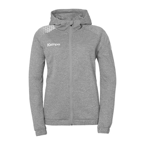 Kempa Handball Ambition 28 Kapuzenjacke Sport-Jacke für Damen und Mädchen mit gefütterter Kapuze - Fleece auf der Innenseite - mit Reißverschlusstaschen von Kempa