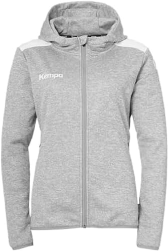 Kempa Damen Emotion 27 Kapuzenjacke Sport-Jacke, Dark Grau Melange/weiß, M EU von Kempa