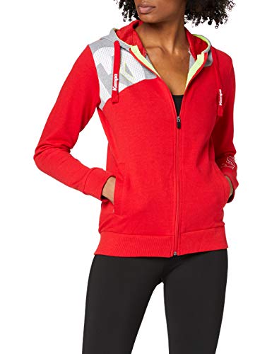 Kempa Herren Core 2.0 Kapuzen Jacke, rot/Dark grau Melange, XL von Kempa