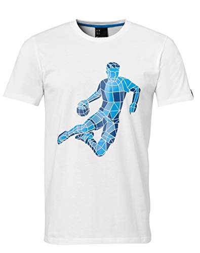 Kempa Herren Polygon Player T-Shirt, weiß, XXL von Kempa