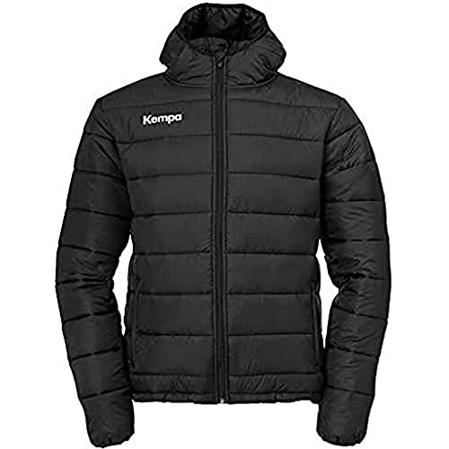 Kempa Herren Puffer Kapuzenjacke, schwarz, L von Kempa