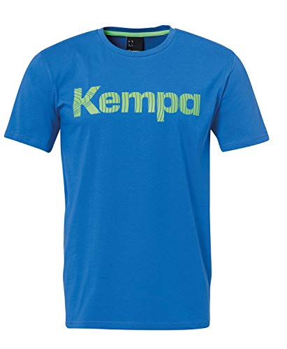 Kempa Kinder Graphic T-Shirt, azurblau, 128 von Kempa