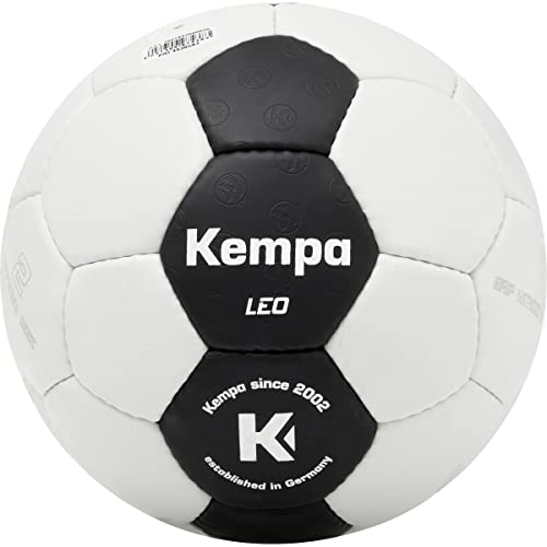 Kempa LEO BLACK&WHITE Handball Trainings- und Spielball strapazierfähig und griffig - für jede Altersklasse geeignet - schwarz/weiß - Größe 3 von Kempa