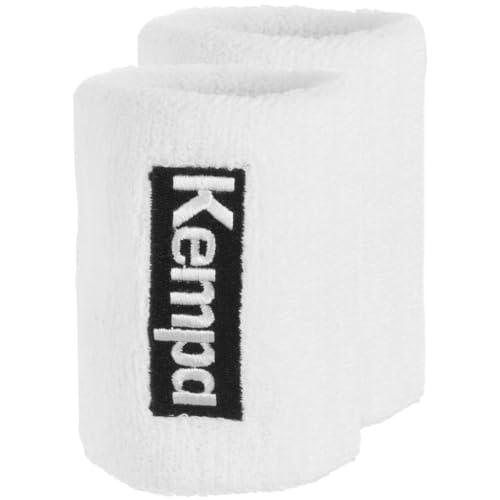 Kempa Schweißbänder (1 Paar) schwarz, rot, weiß oder blau Farbe Weiß von Kempa