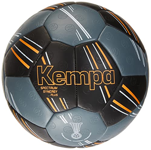 Kempa SPECTRUM SYNERGY PLUS Handball Trainings- und Spielball mit einzigartiger 30-Panel-Konstruktion - für jede Altersklasse geeignet - schwarz/anthra - Größe 3 von Kempa