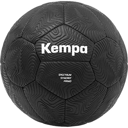 Kempa Spectrum Synergy Primo Black&White Handball Trainings- und Spielball mit einzigartiger 30-Panel-Konstruktion - für Jede Altersklasse geeignet - schwarz - Größe 0 von Kempa