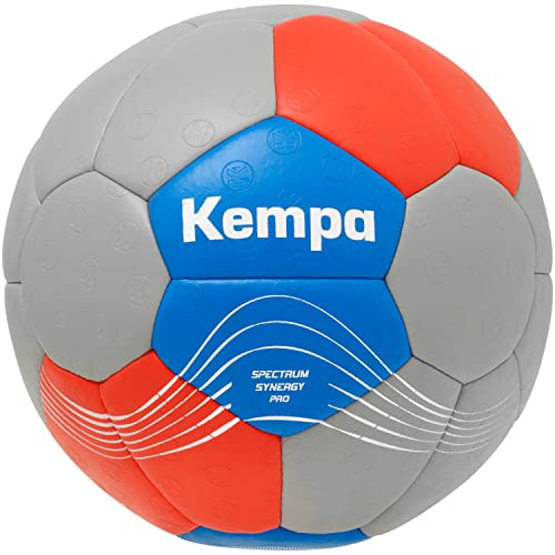 Kempa Spectrum Synergy Pro Handball Spielball und Trainingsball mit einzigartiger 30-Panel-Konstruktion - Ball für Kinder und Erwachsene, 2, cool grau/sweden blau von Kempa