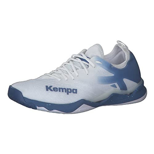 Kempa WING LITE 2.0 Herren Sneaker Laufschuhe Sportschuhe Turnschuhe Handball Jogging Outdoor Freizeit Shoes - leicht und atmungsaktiv - weiß/classic blau von Kempa
