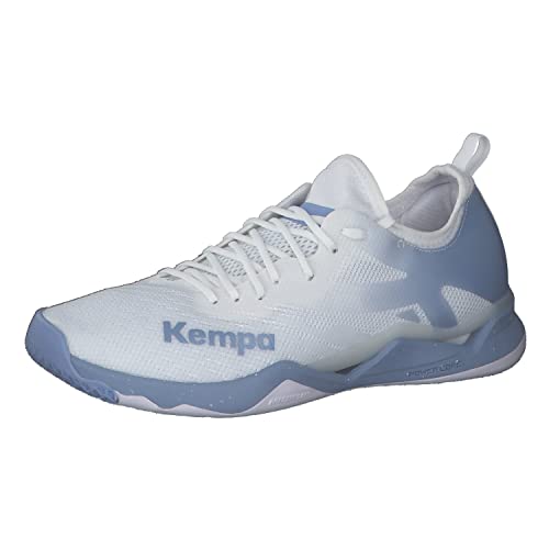 Kempa WING LITE 2.0 WOMEN Damen Sneaker Laufschuhe Sportschuhe Turnschuhe Handball Jogging Outdoor Freizeit Shoes - leicht und atmungsaktiv - weiß/lake blau, 44.5 von Kempa