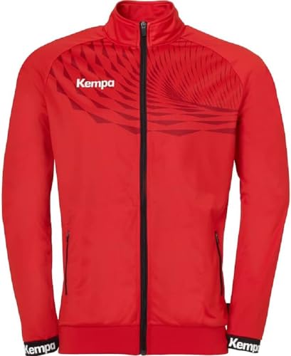 Kempa Wave 26 Poly Jacket Herren Jungen Sport Fußball Trainingsjacke Sweatshirt Jacke Sweatjacke - elastisches Trainings-Sweatshirt mit Reißverschluss von Kempa