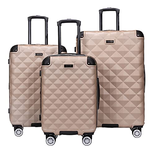 Kenneth Cole REACTION Diamond Tower Collection Reisegepäck mit 8 Rädern, leicht, erweiterbar, Rose Champagner (Pink) - 5717722R von Kenneth Cole REACTION