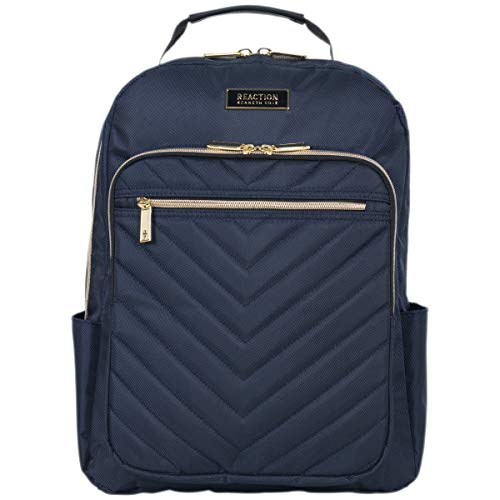 Kenneth Cole REACTION Women's Chelsea Backpack Chevron Quilted 15-Inch Laptop & Tablet Fashion Bookbag Daypack, Navy, One Size von Kenneth Cole REACTION