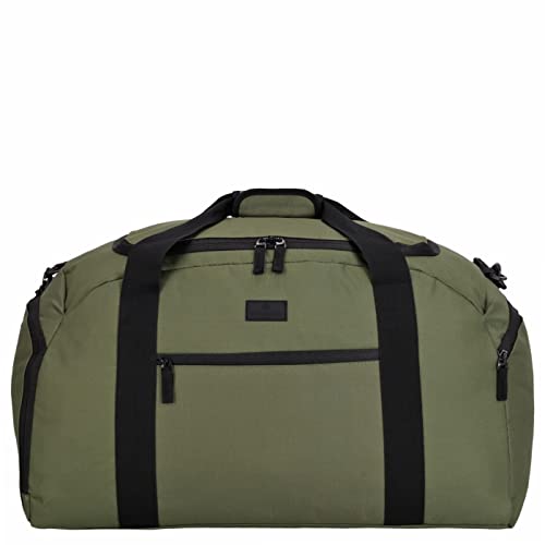 KENORADA Reisetasche Rainbow Duffle | Reisetasche aus robustem Polyester | Zwei Seitentaschen und Frontfach | Tragegriffe und Abnehmbarer Schultergurt (Green, L - 59l) von Kenorada