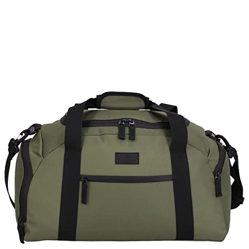 KENORADA Reisetasche Rainbow Duffle | Reisetasche aus robustem Polyester | Zwei Seitentaschen und Frontfach | Tragegriffe und Abnehmbarer Schultergurt (Green, S - 22l) von Kenorada