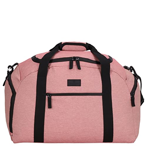 KENORADA Reisetasche Rainbow Duffle | Reisetasche aus robustem Polyester | Zwei Seitentaschen und Frontfach | Tragegriffe und Abnehmbarer Schultergurt (Rose, M - 40l) von Kenorada