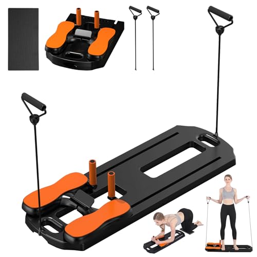 Pilates Board, Faltbarer Pilates Reformer Set mit Automatischer Rückprall, 24 Anti-Rutsch Füße & Multifunktionaler Bauchtrainer, 300 kg Tragkraft, Core-Trainingsgerät für Zuhause & Studio von Kensbro