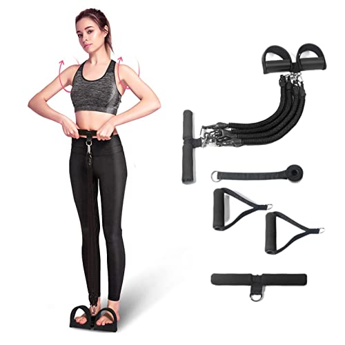Keptfeet Yoga-Pedal-Abzieher-Widerstandsband,11 Stück langes Fitness-Widerstandsband - Fitnessbänder Übungsband, Multifunktions-Spannseil, Heimtrainingsgerät für Bauch, Taille, Arm, Bein, Stretching von Keptfeet