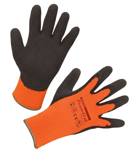 Kerbl 297384 PowerGrab Thermo Strickhandschuh Latex mit Acrylfutter Größe: 10, orange von Kerbl