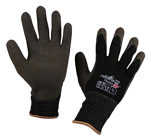 Kerbl 297584 PowerGrab Thermo Winterhandschuh W, Latex mit 2-lagig Acrylfutter, Größe: 10, bunt von Kerbl