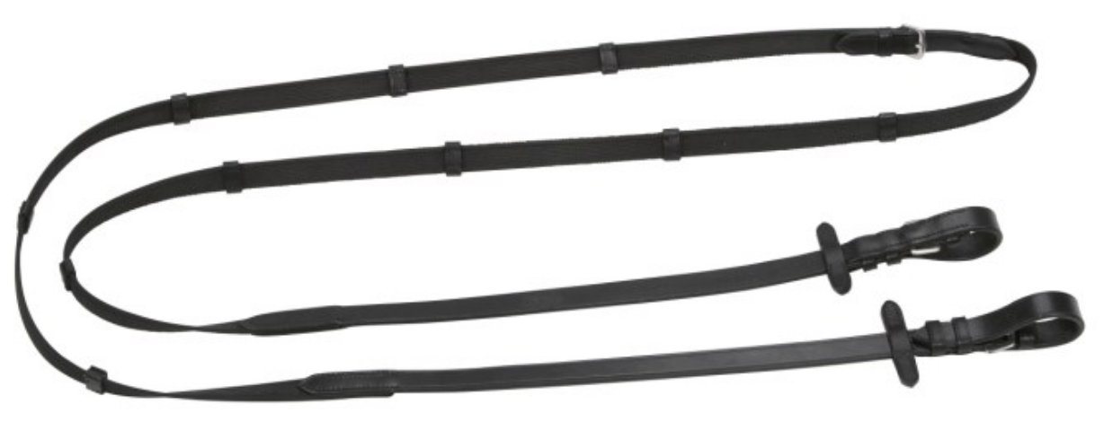 Kerbl Zügel Gummizügel AntiSlip 3 m schwarz/braun 15 mm Full 3222118, (1-tlg) von Kerbl