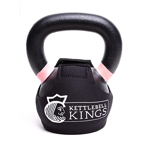 SPECIFIC TO KETTLEBELL KINGS PRODUCTS - Powder Coat Kettlebell Wrap - KG - Floor Protector Kettlebell Cover With 3mm Neoprene Sleeve for Gym or Home Fitness Kettlebell Protection (22KG) von Kettlebell Kings