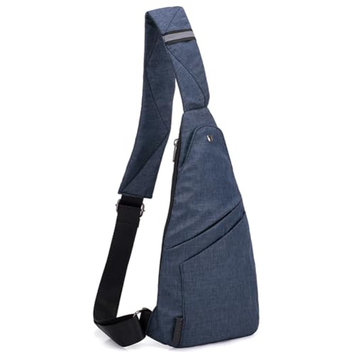 Kexpery Herren-Reisetasche mit großem Fassungsvermögen, Diebstahlschutz, multifunktionale Bauchtasche, verstellbarer Riemen, mehrere Taschen, Mini-Umhängetasche, blau, Utility von Kexpery