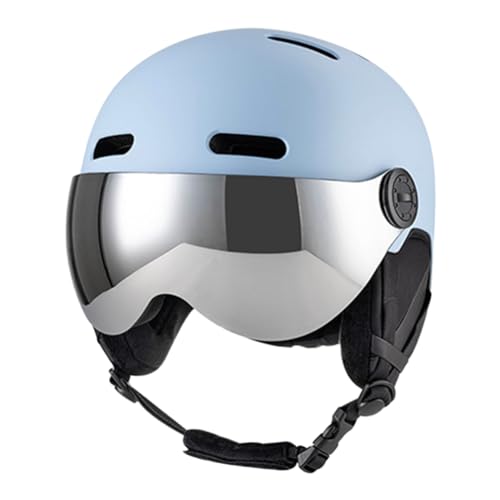 Kexpery Ski-Schutzhelm mit Abnehmbarer Brille, Ski- und Snowboard-Helm mit Gehörschutz, ABS-Schale und -Schaum, zum Skifahren, Skateboarden, Snowboarden (L Hellblau) von Kexpery