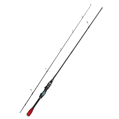 Kexpery Spin Fishing Rods Sensitive Angelrute aus Kohlefaser, 1,68/1,8/1,98 m, gerader Griff, zum Angeln im Süßwasser (1,98 m Spinning) von Kexpery